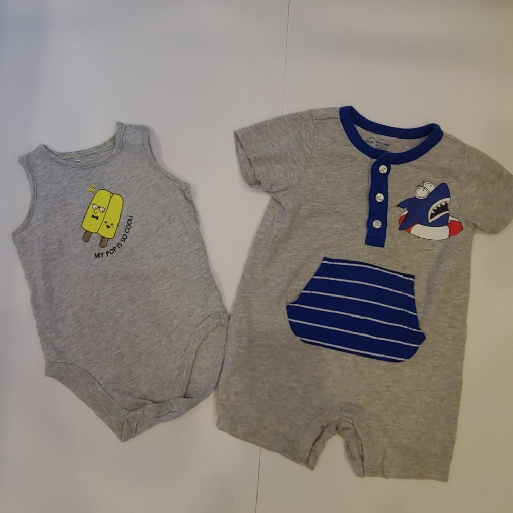Summer onesie and romper 9-12 mo